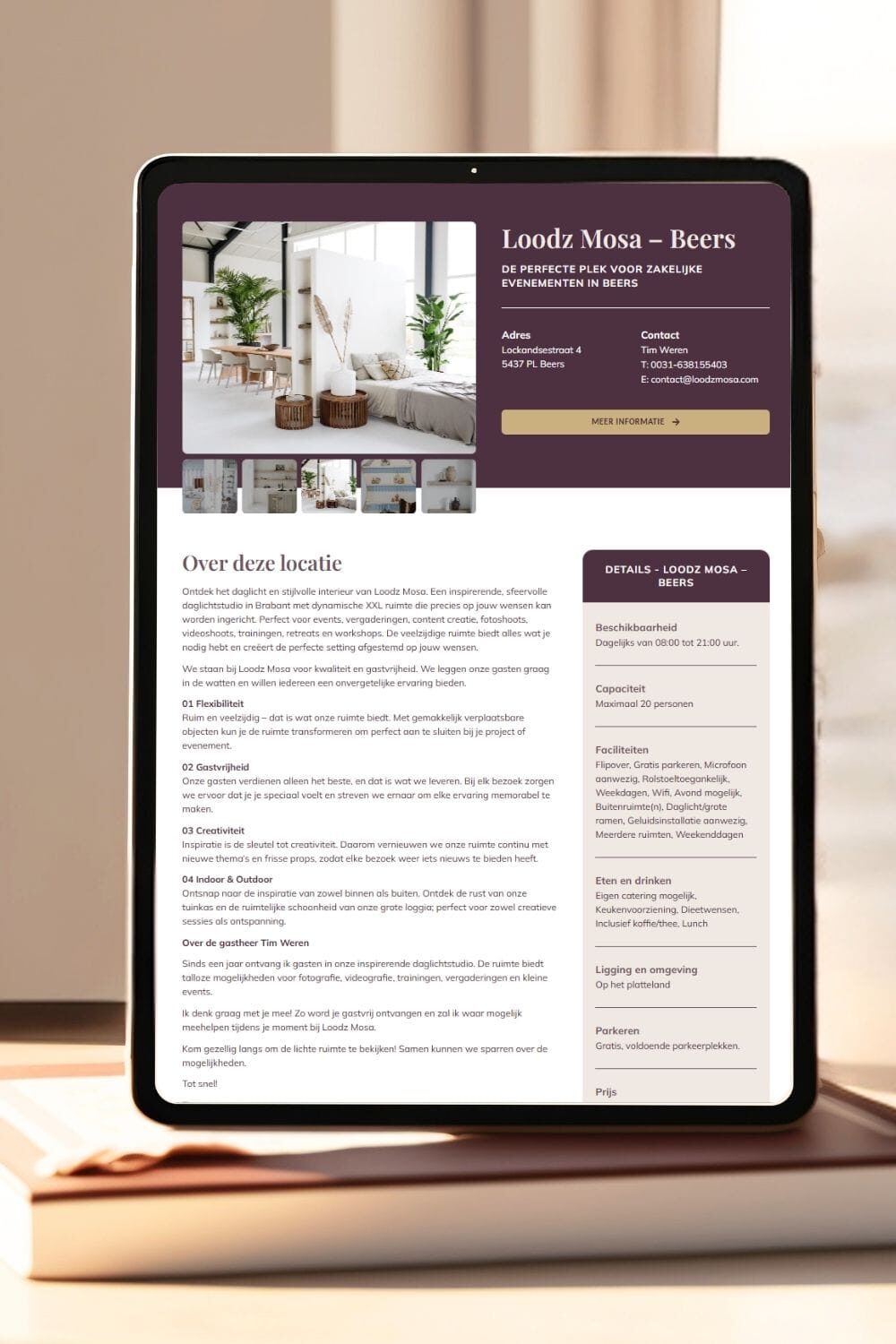 Voorbeeld locatiepagina